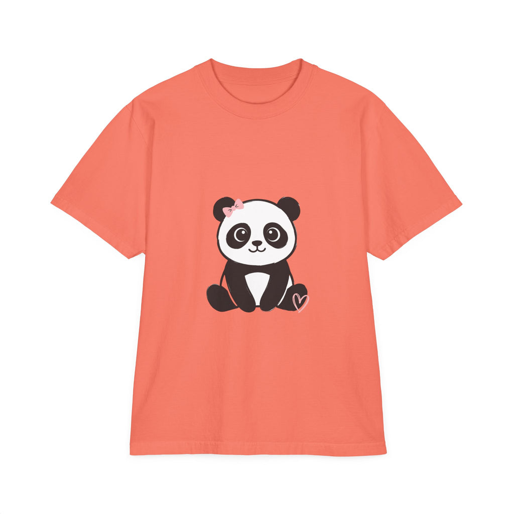 Cute Panda Heart T-Shirt — Adorable Floral Bow Panda Graphic Tee