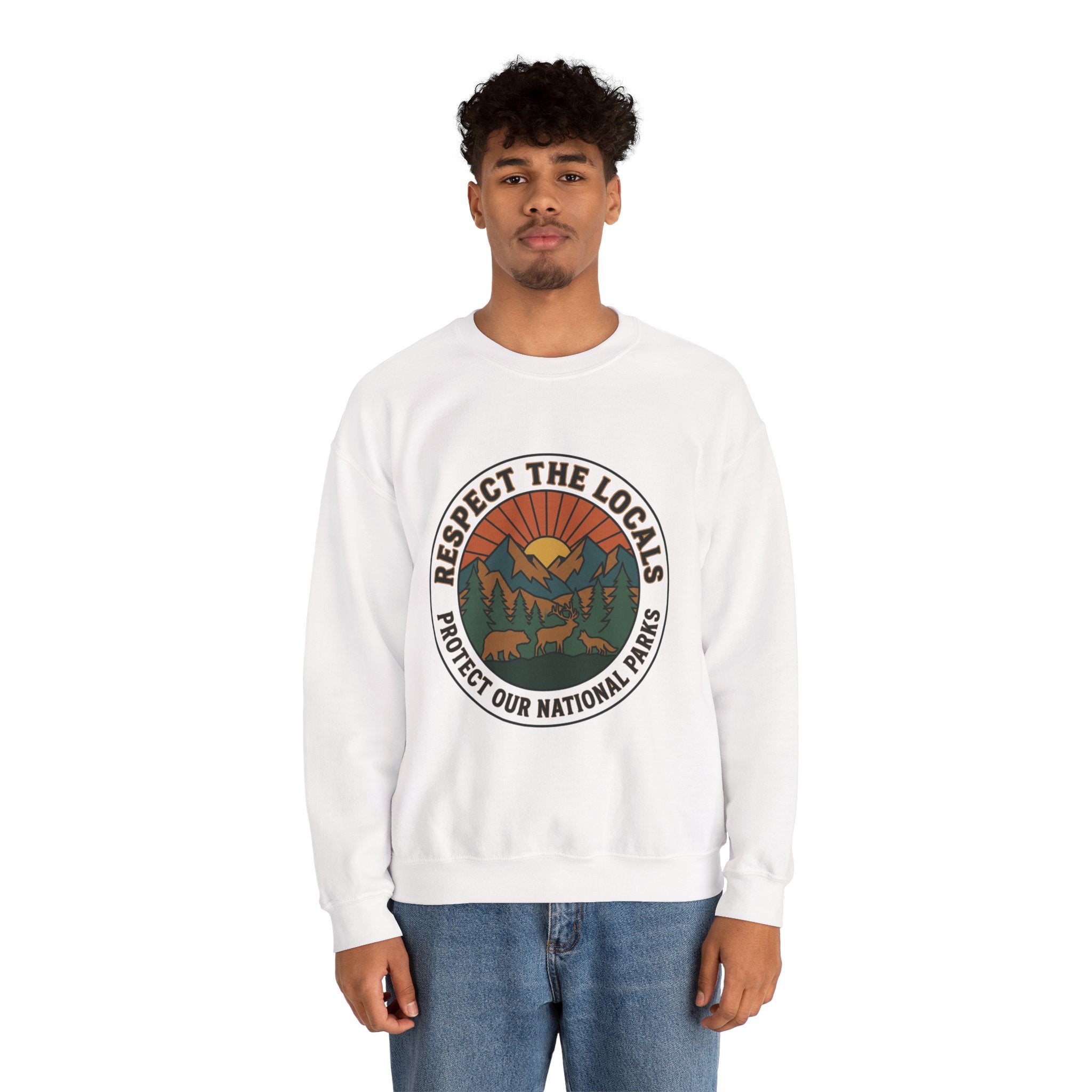Respektiere die Einheimischen Patch Rundhals-Sweatshirt