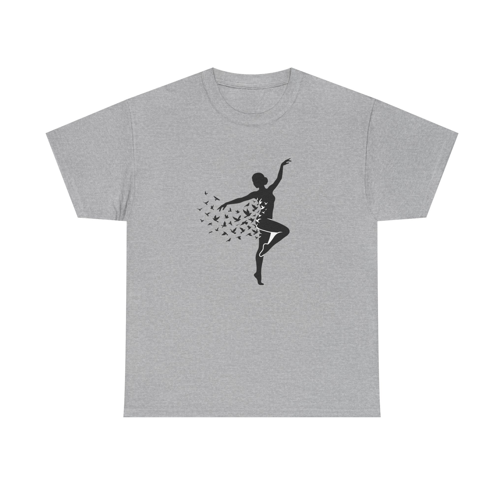 Ballerina Silhouette Tee — Dancer with Butterfly Motif