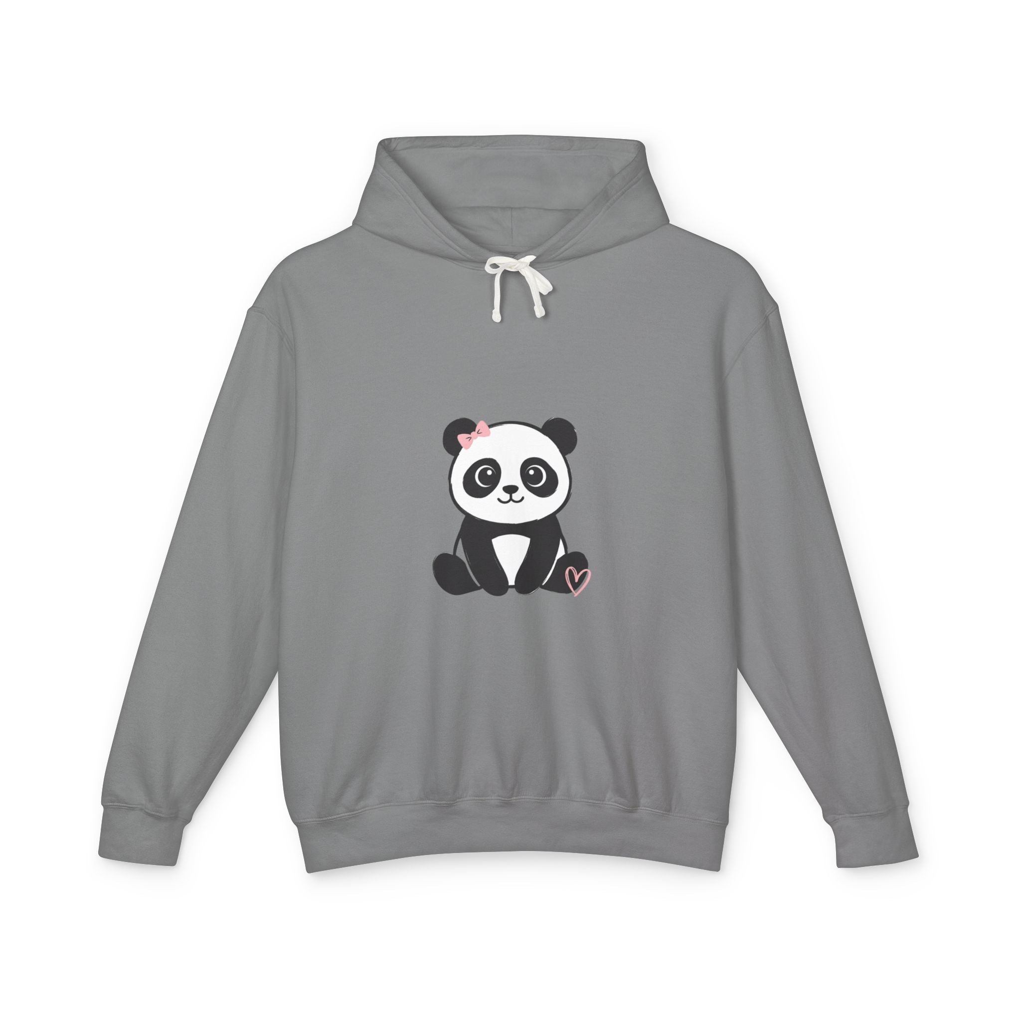 Panda Love Hoodie — Cute Sitting Panda Graphic Lightweight Pullover