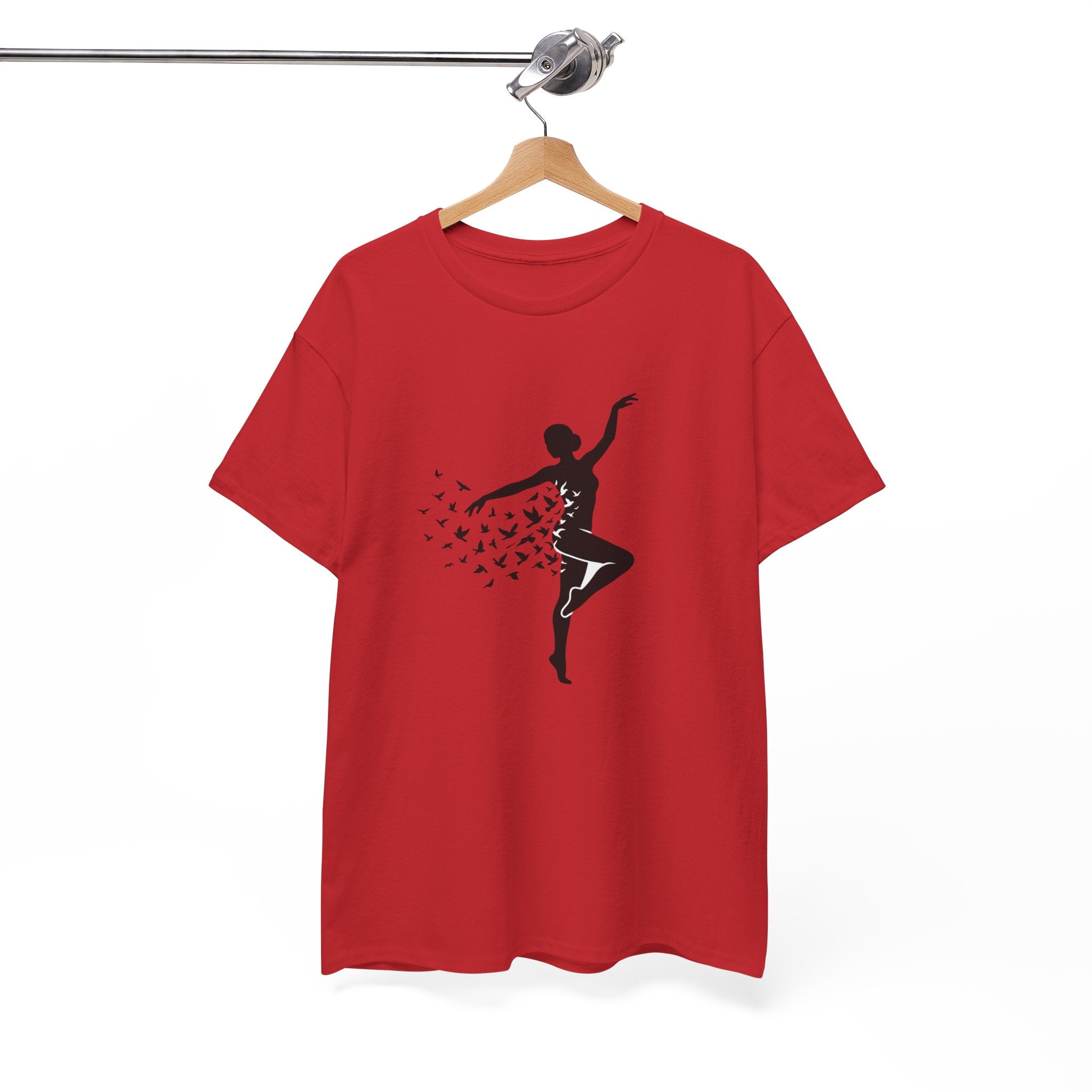 Ballerina Silhouette Tee — Dancer with Butterfly Motif