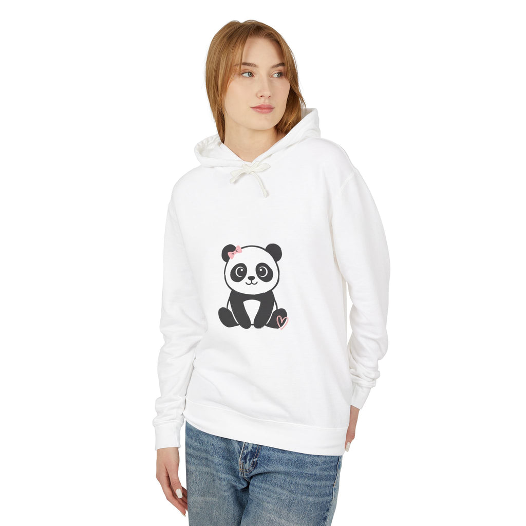 Panda Love Hoodie — Cute Sitting Panda Graphic Lightweight Pullover