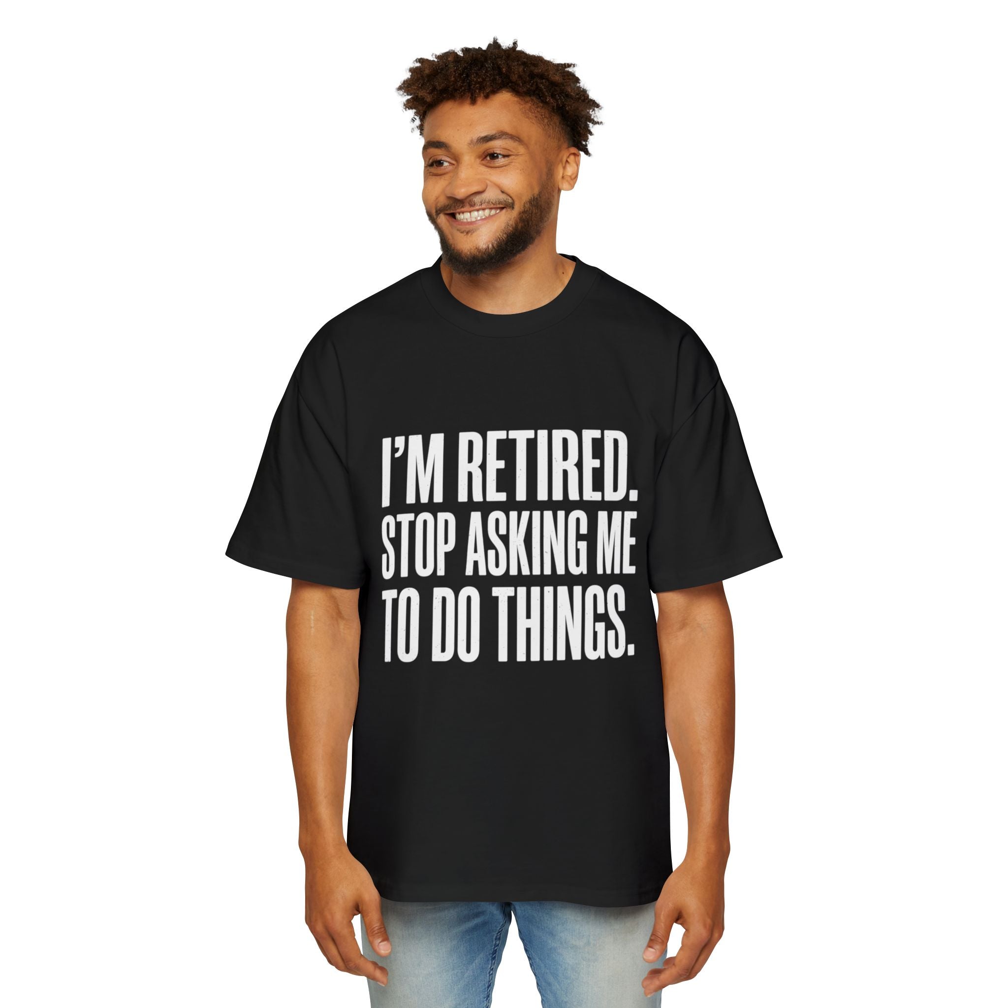Ausgemustertes Oversized Baumwoll-T-Shirt