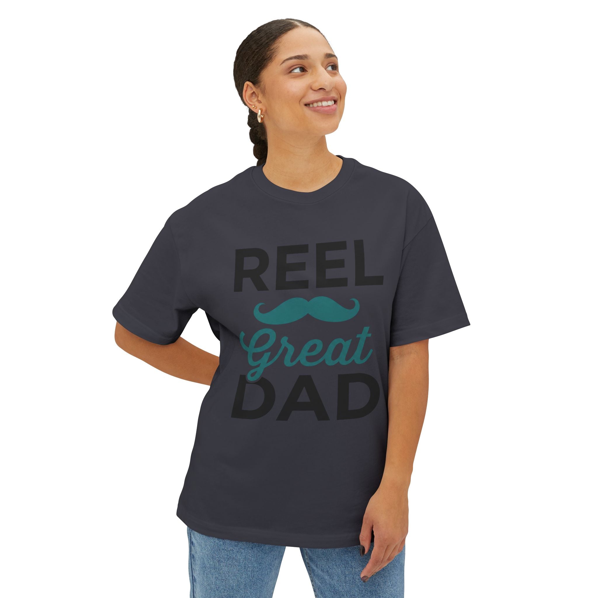 Lustiges Angel-Schnurrbart-Vatertags-Shirt