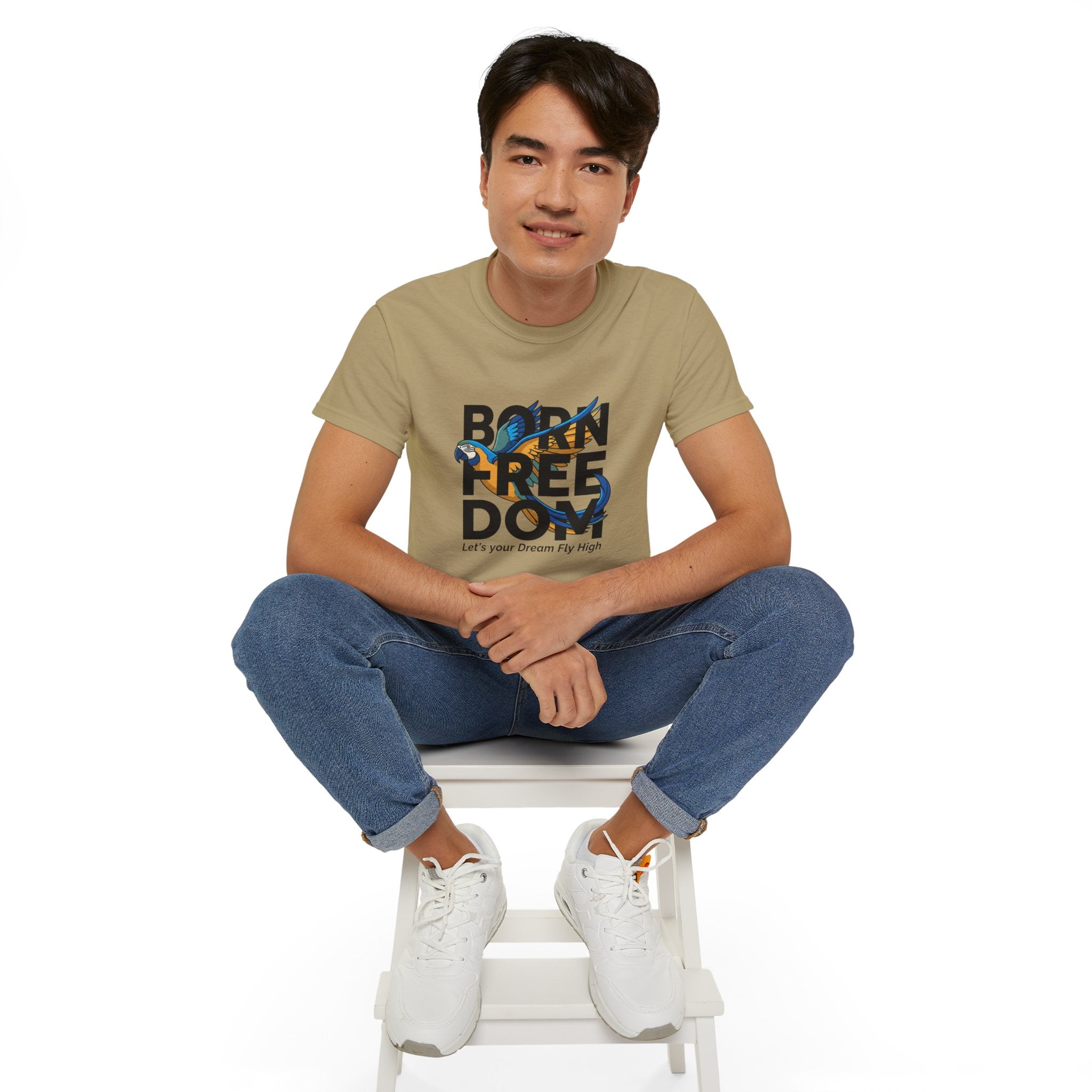 Eagle Graphic "Let’s Your Dream Fly High" Inspirational Tee
