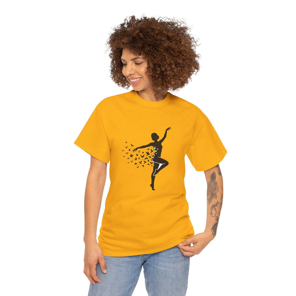 Ballerina Silhouette Tee — Dancer with Butterfly Motif