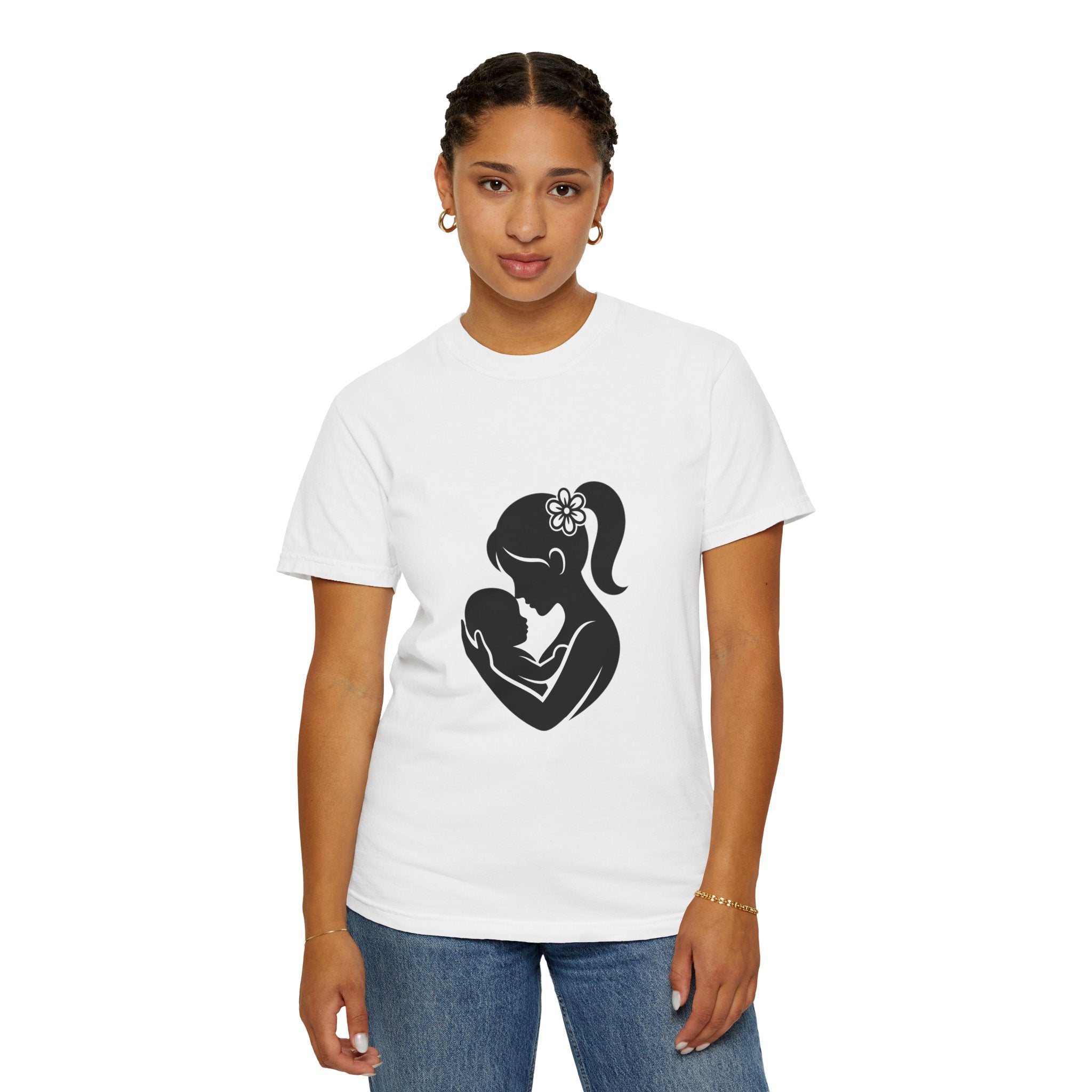 Mom and Baby Silhouette T-Shirt — Nursing & New Mom Gift