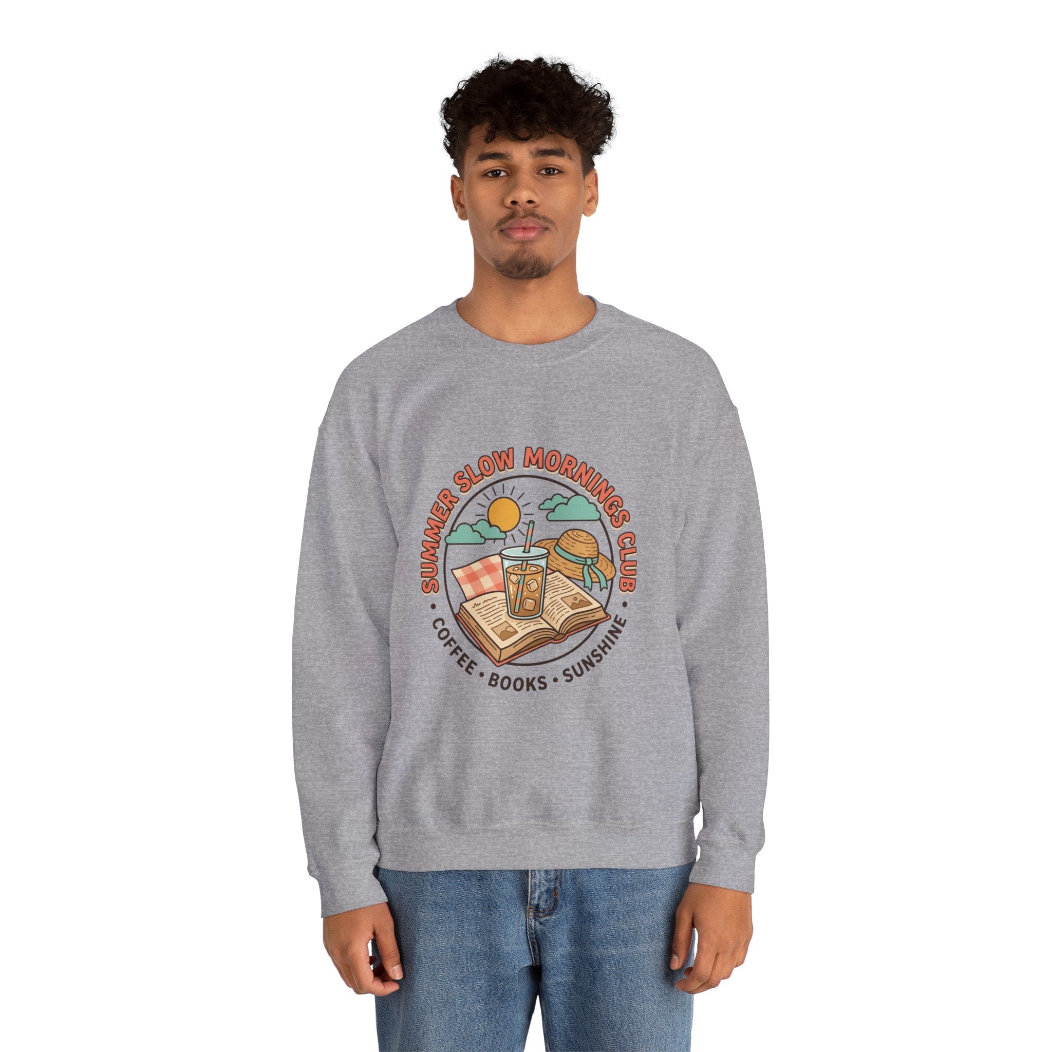 Crewneck-Sweatshirt „Lange Sommermorgen“.
