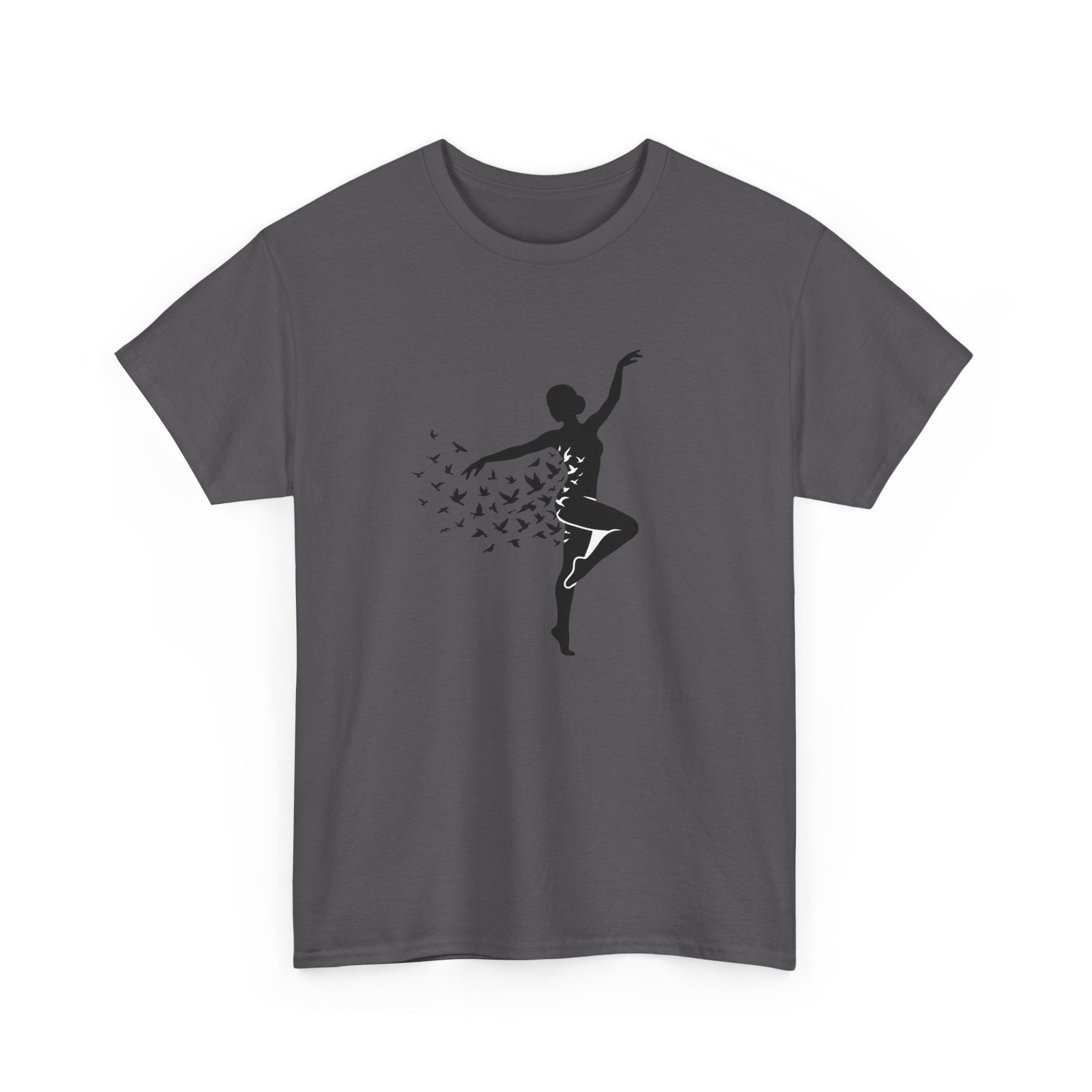 Ballerina Silhouette Tee — Dancer with Butterfly Motif