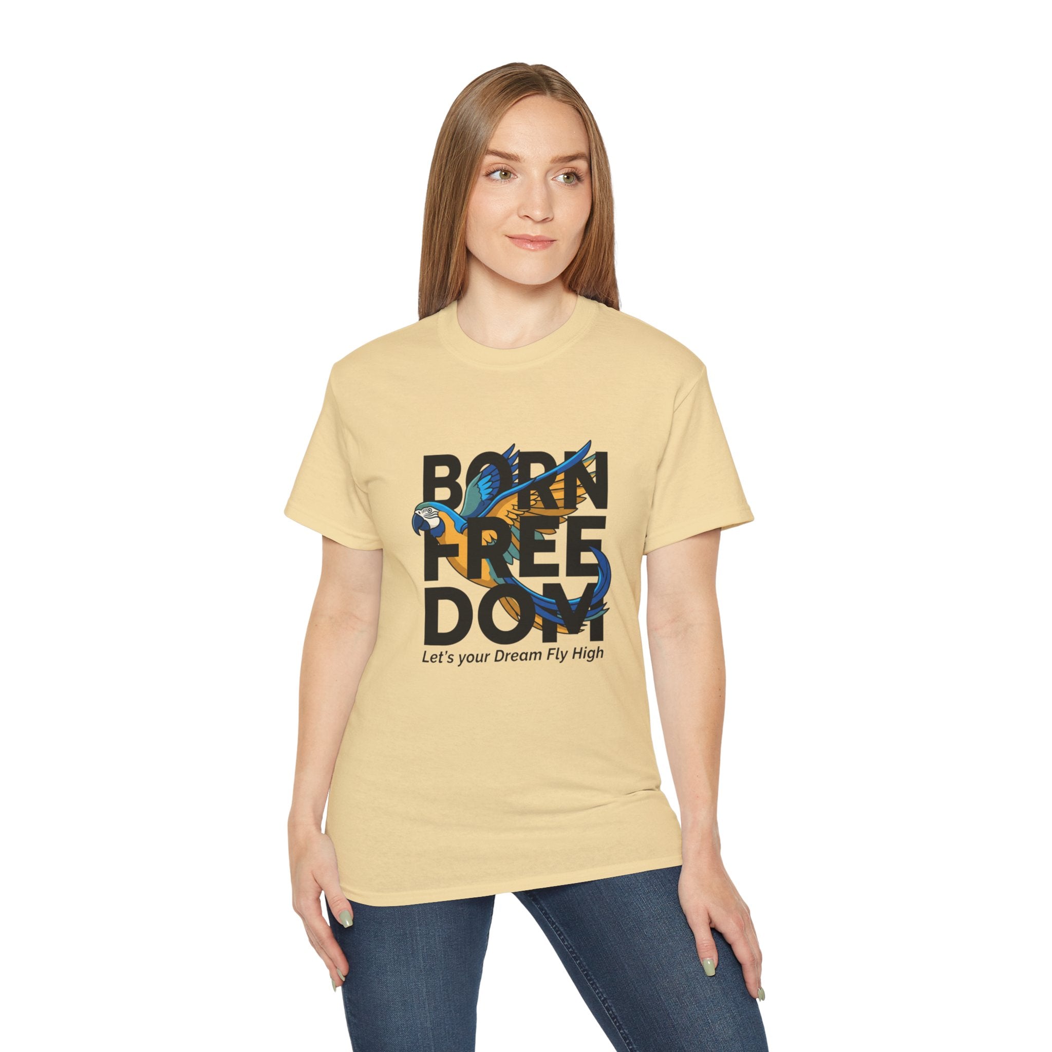 Eagle Graphic "Let’s Your Dream Fly High" Inspirational Tee