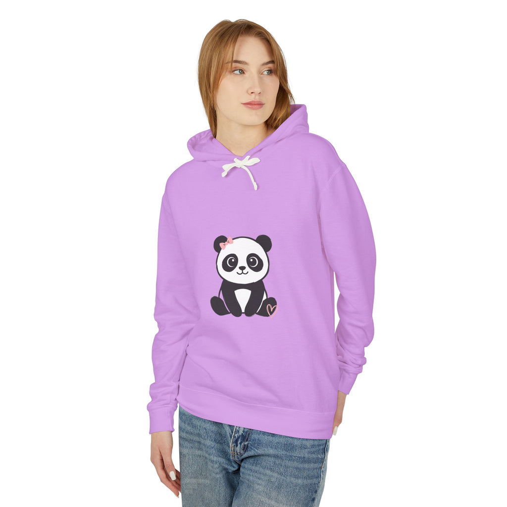 Panda Love Hoodie — Cute Sitting Panda Graphic Lightweight Pullover