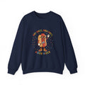 Hot Dog, High Five Rundhals-Sweatshirt | BBQ Vierter Juli, Retro Patriotische Hot-Dog-Witze