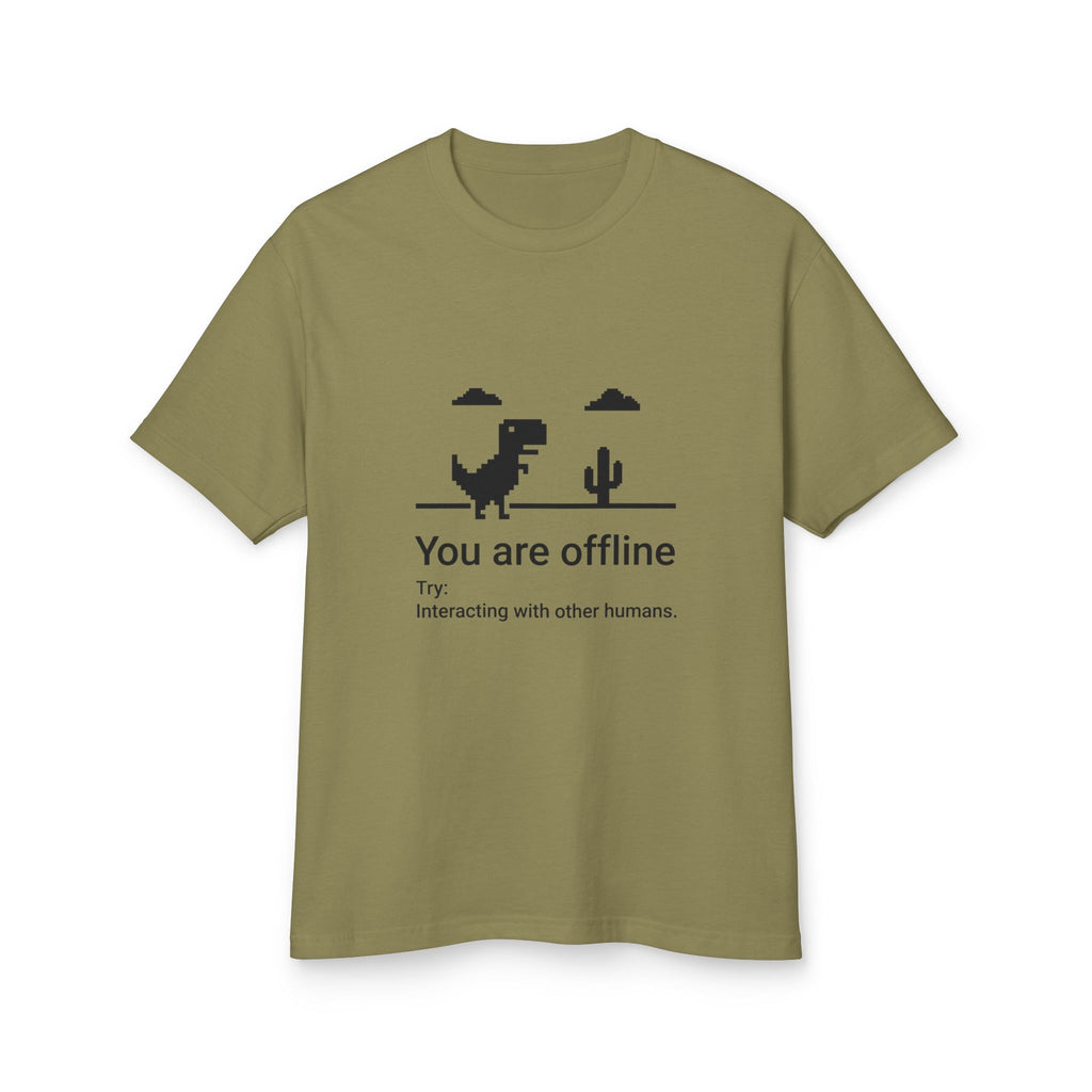 You Are Offline T‑Shirt — Retro Dinosaur Offline Mode Tee