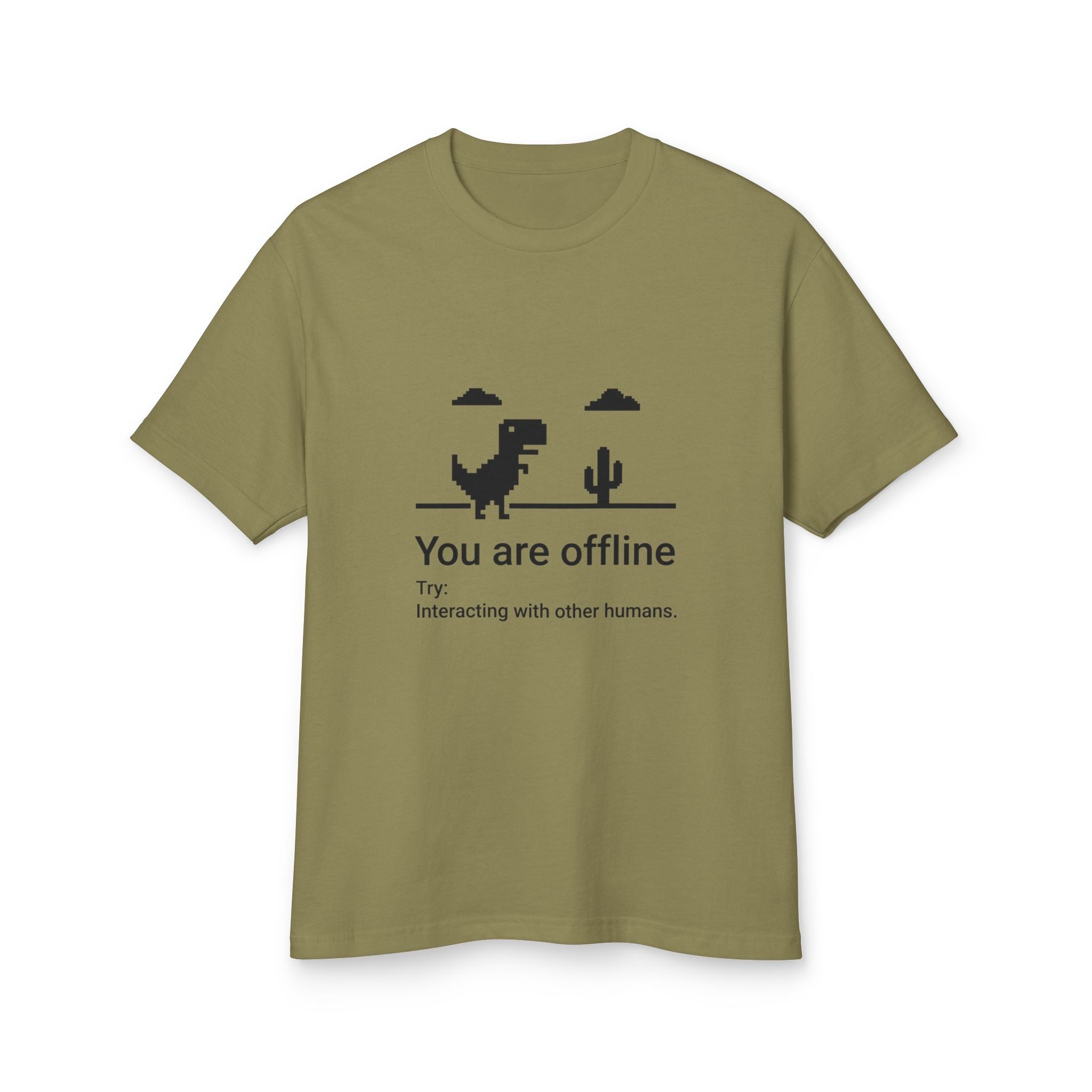 You Are Offline T‑Shirt — Retro Dinosaur Offline Mode Tee