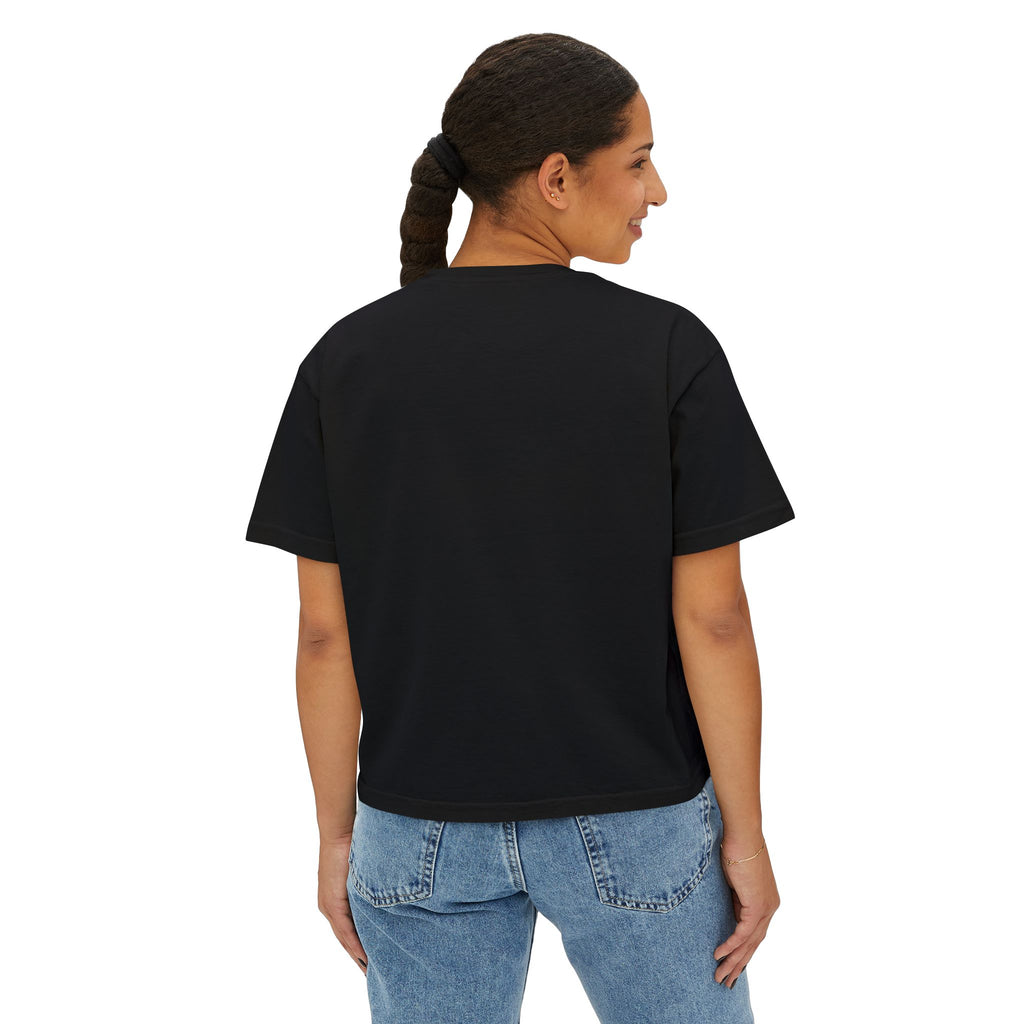 Minimal Pastel 'MOM' Cropped Women's T-Shirt