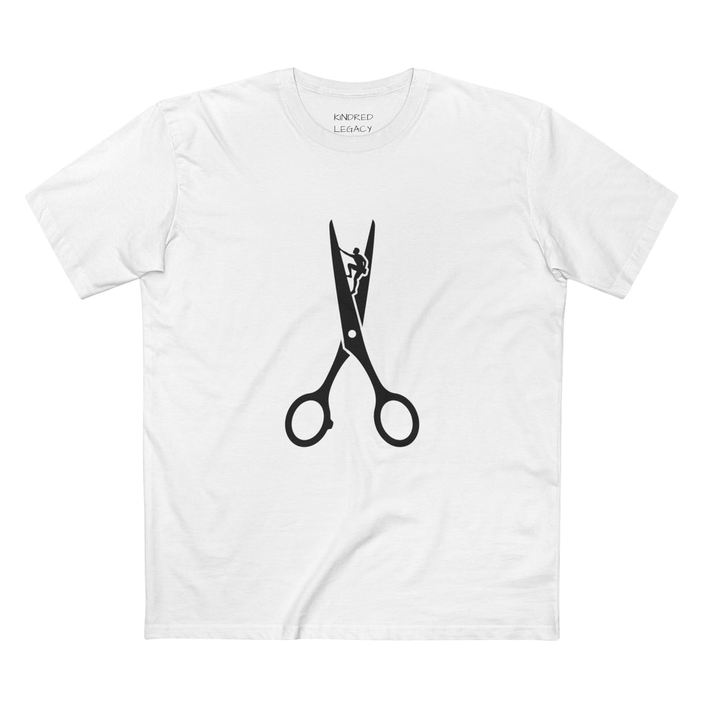 Scissors Graphic Tee — Barber & Stylist Haircut Shirt