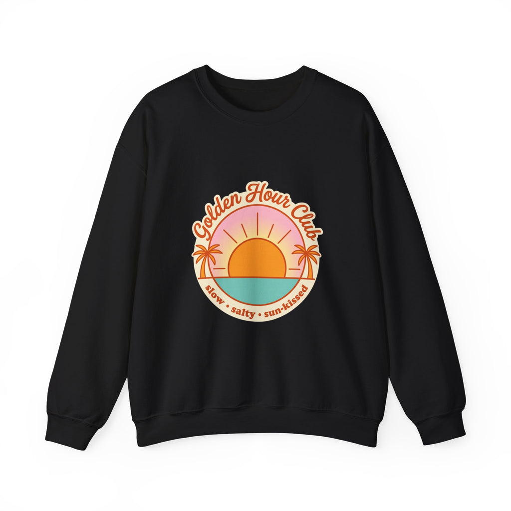 Golden Hour Club Sweatshirt | Sommer-Ästhetik, Küsten-Vibes, Retro-Pastell
