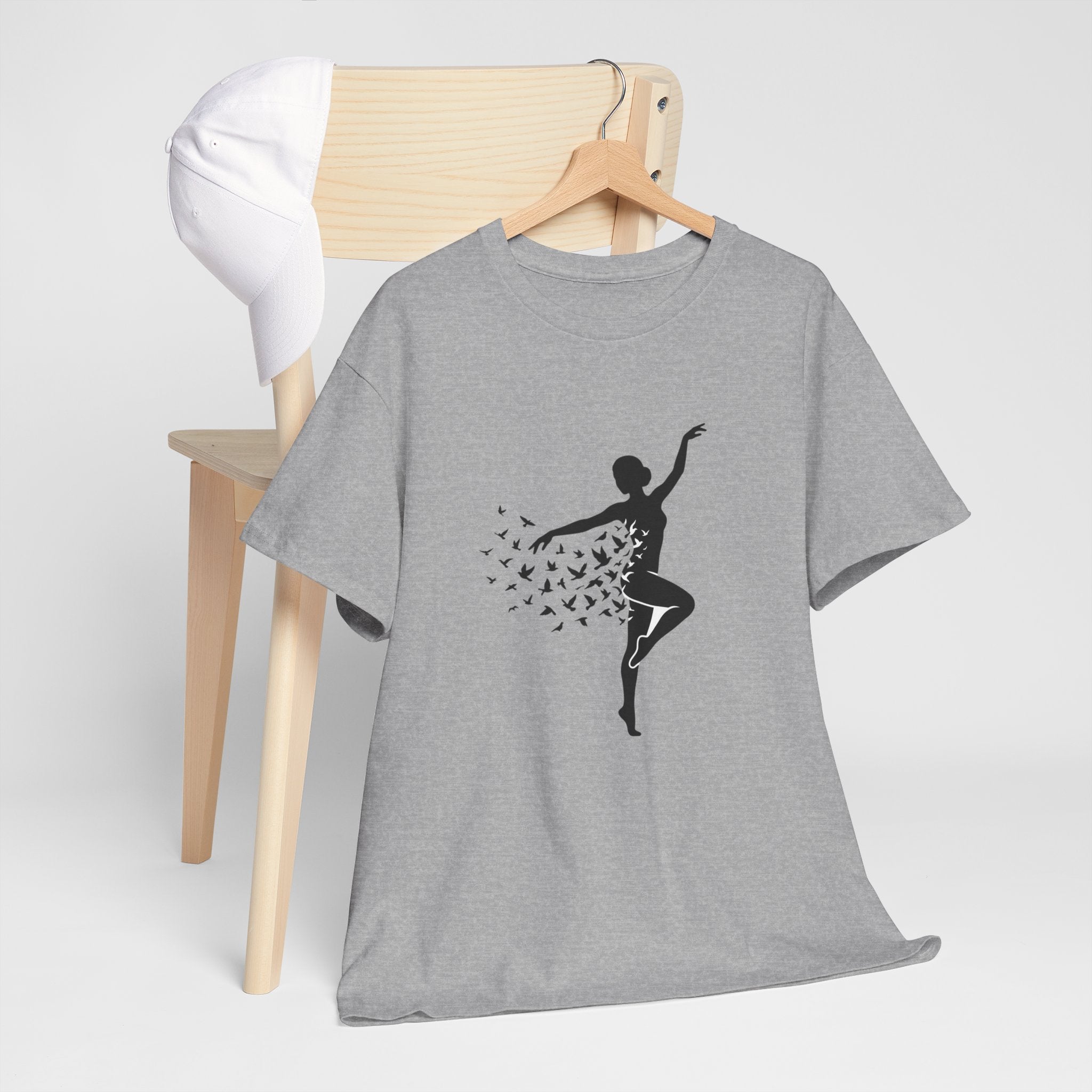Ballerina Silhouette Tee — Dancer with Butterfly Motif