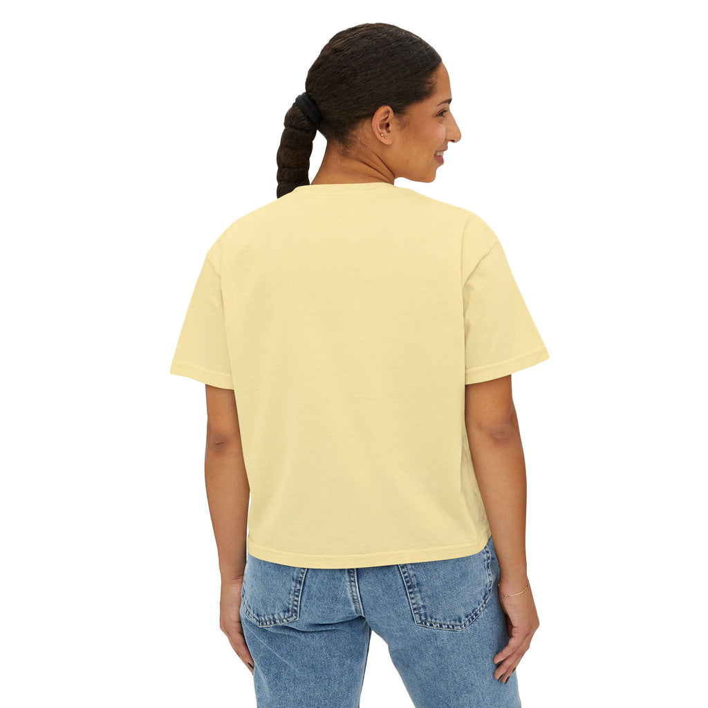 Minimal Pastel 'MOM' Cropped Women's T-Shirt