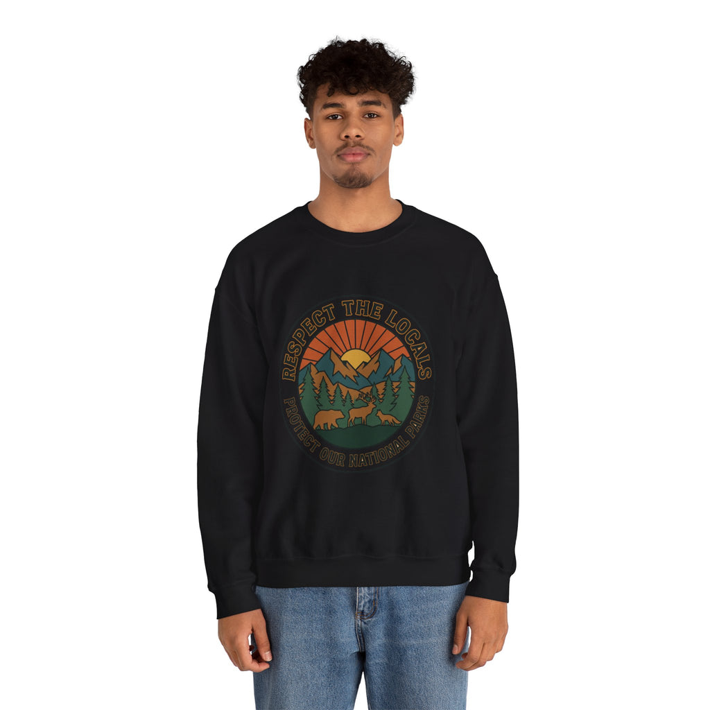 Respektiere die Einheimischen Patch Rundhals-Sweatshirt