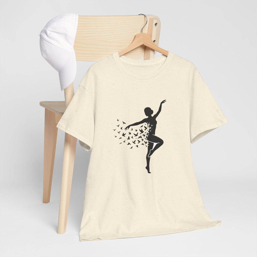Ballerina Silhouette Tee — Dancer with Butterfly Motif