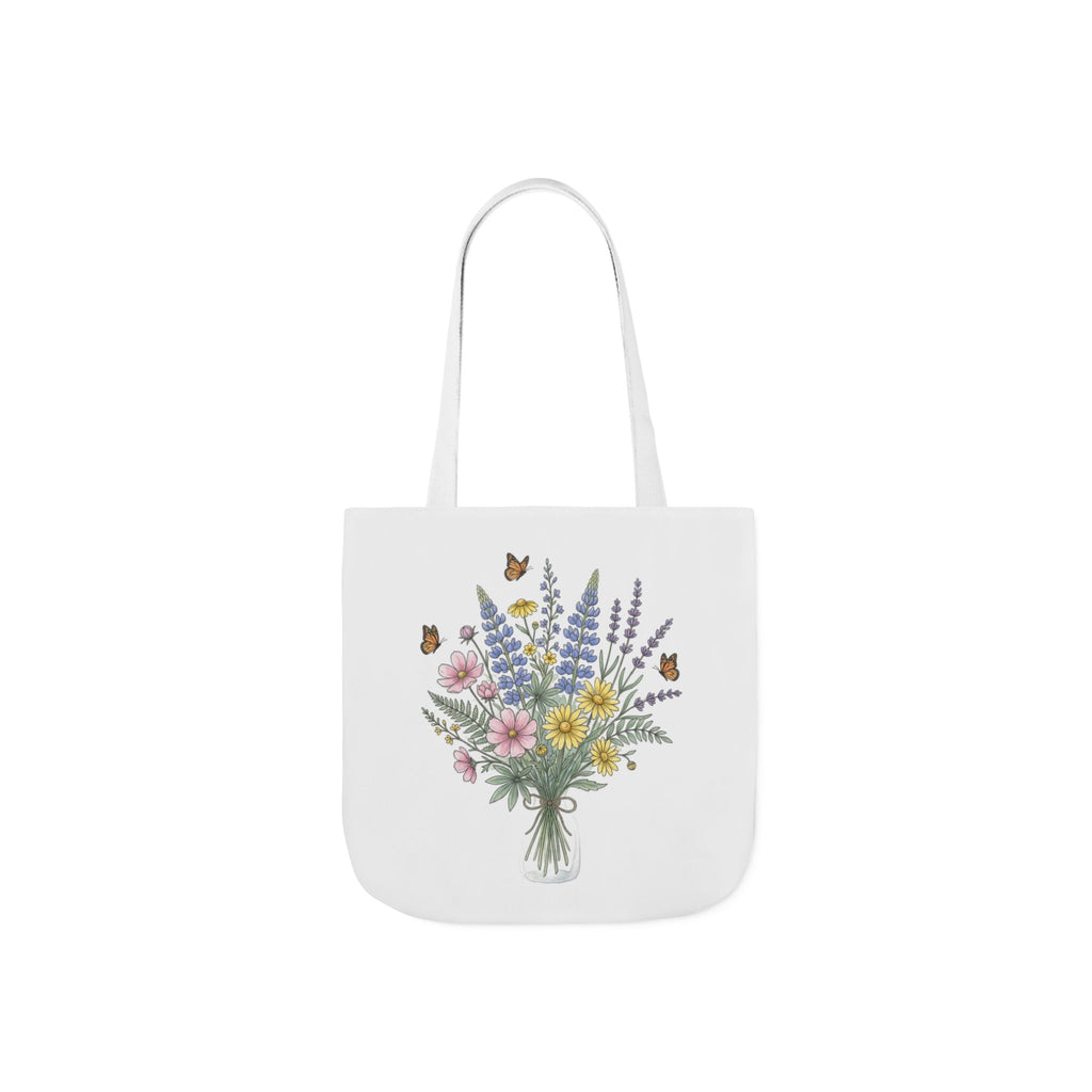 Canvas-Tasche mit Blumenstrauß
