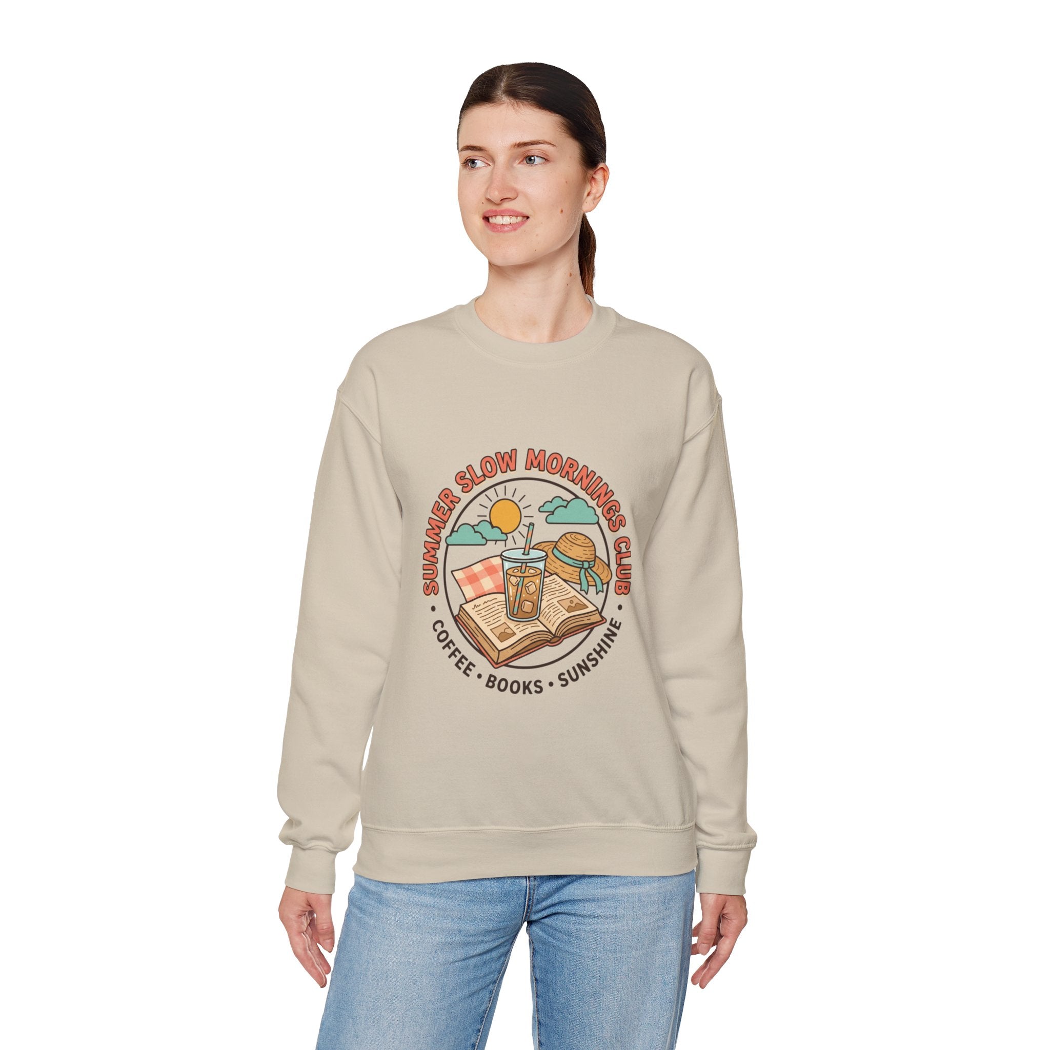 Crewneck-Sweatshirt „Lange Sommermorgen“.