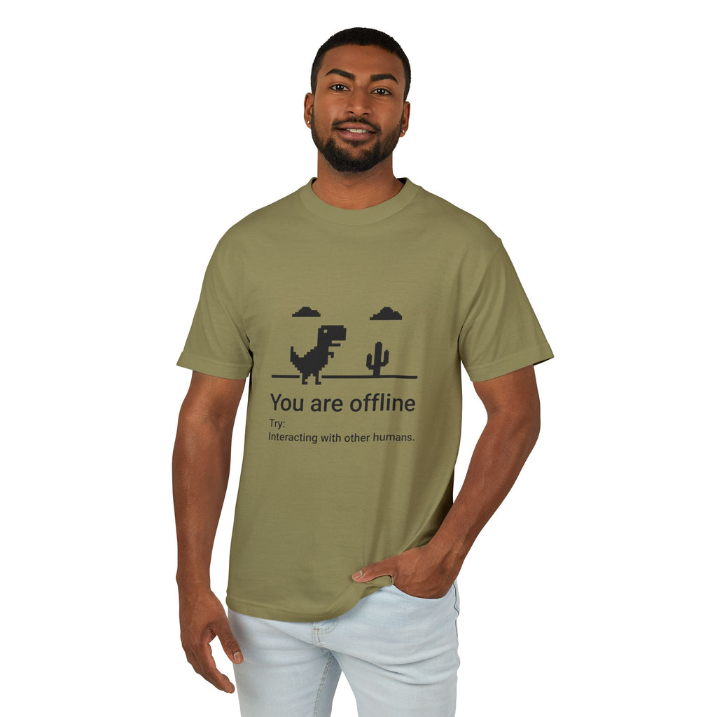 You Are Offline T‑Shirt — Retro Dinosaur Offline Mode Tee
