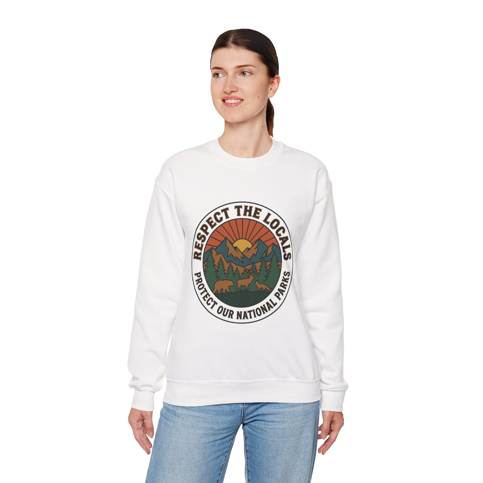 Respektiere die Einheimischen Patch Rundhals-Sweatshirt