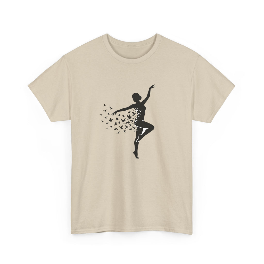 Ballerina Silhouette Tee — Dancer with Butterfly Motif
