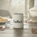 Father Insulated Coffee Mug 10oz — Classic Black Text Travel Tumbler