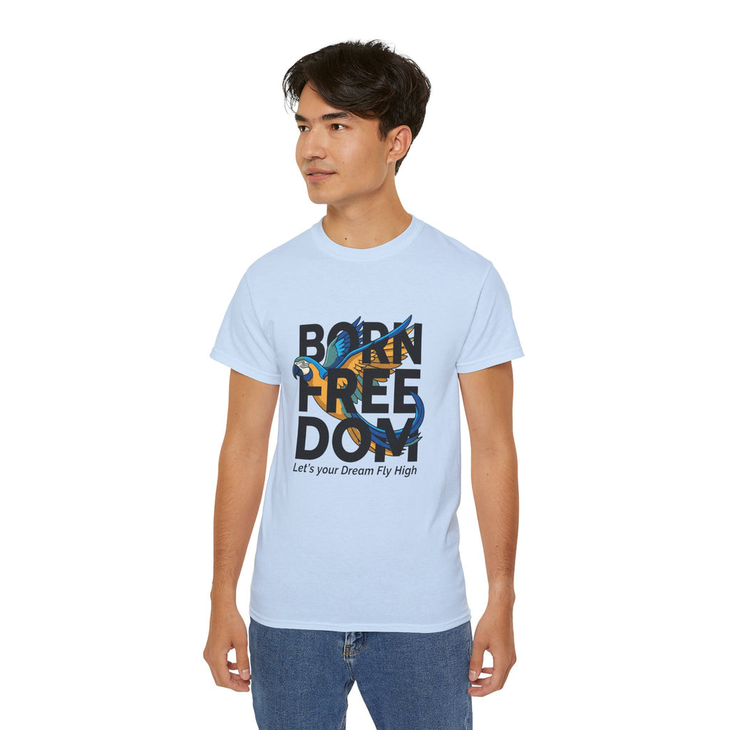 Eagle Graphic "Let’s Your Dream Fly High" Inspirational Tee