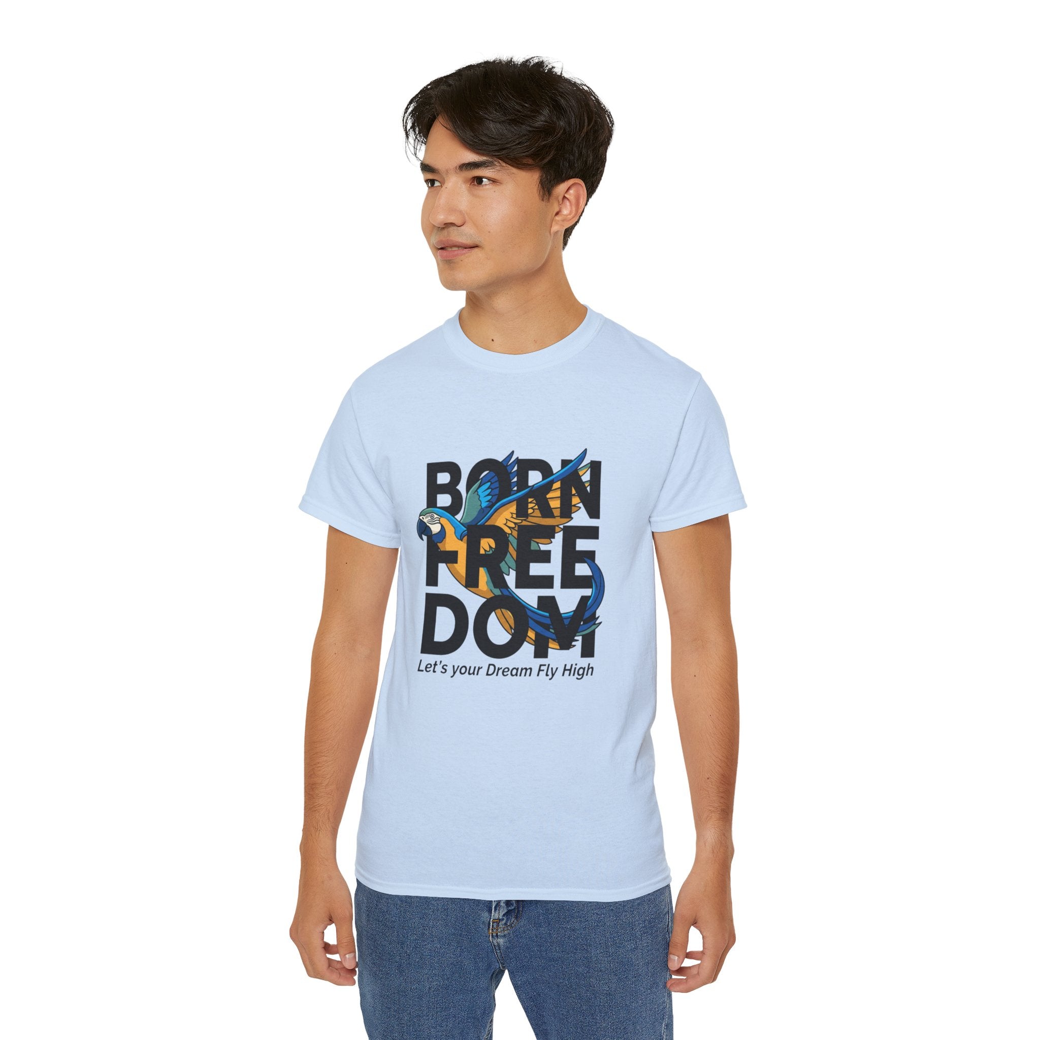 Eagle Graphic "Let’s Your Dream Fly High" Inspirational Tee