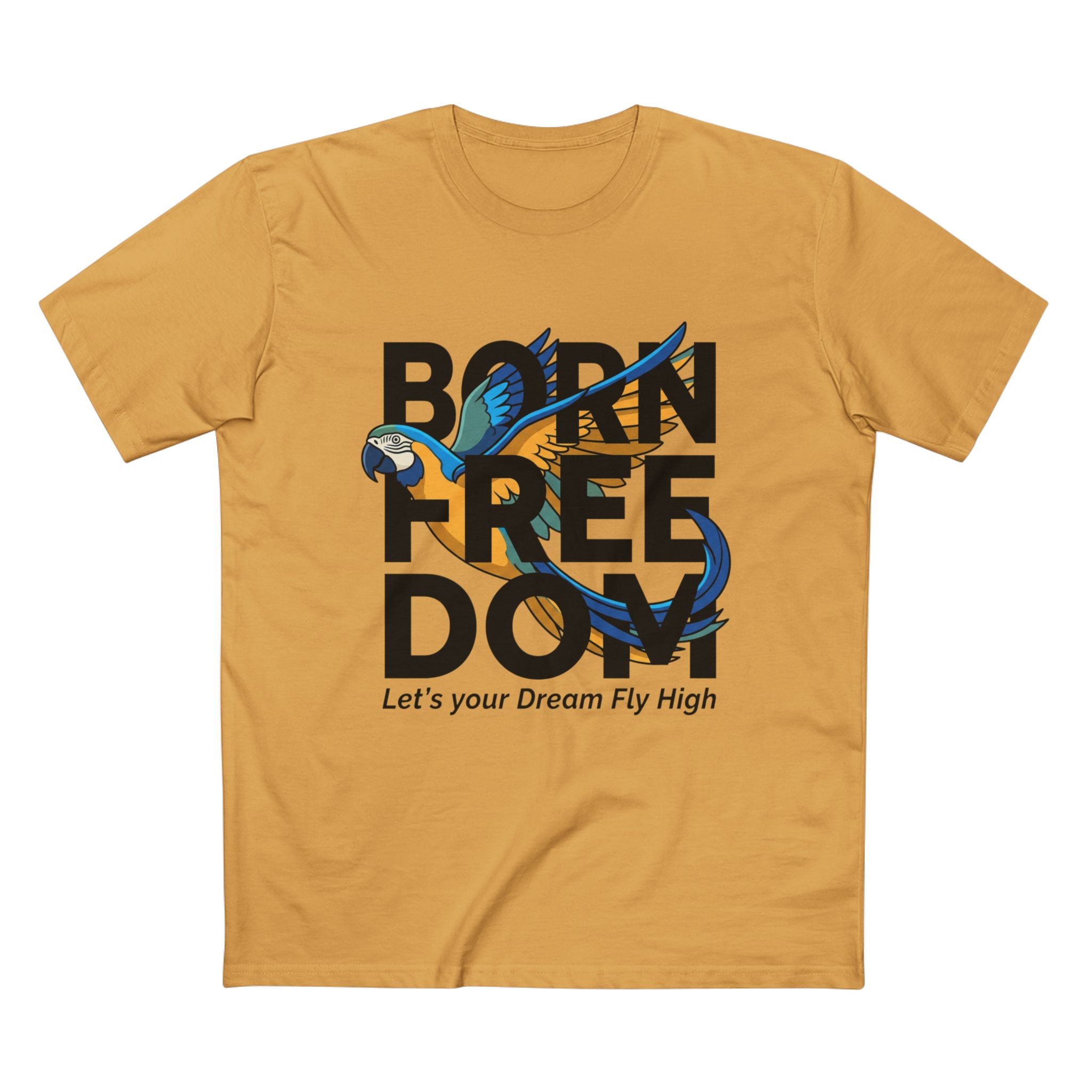 Let's Your Dream Fly High" Parrot Graphic T-Shirt
