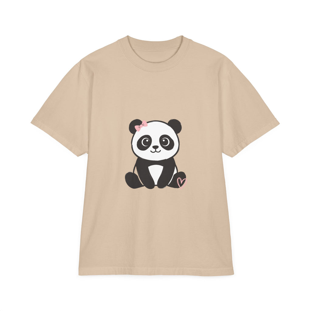 Cute Panda Heart T-Shirt — Adorable Floral Bow Panda Graphic Tee