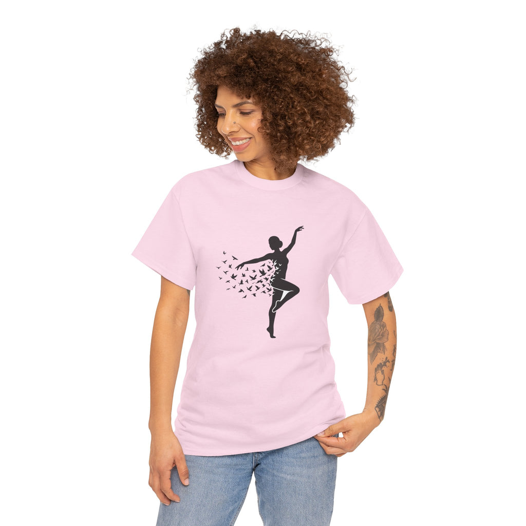 Ballerina Silhouette Tee — Dancer with Butterfly Motif