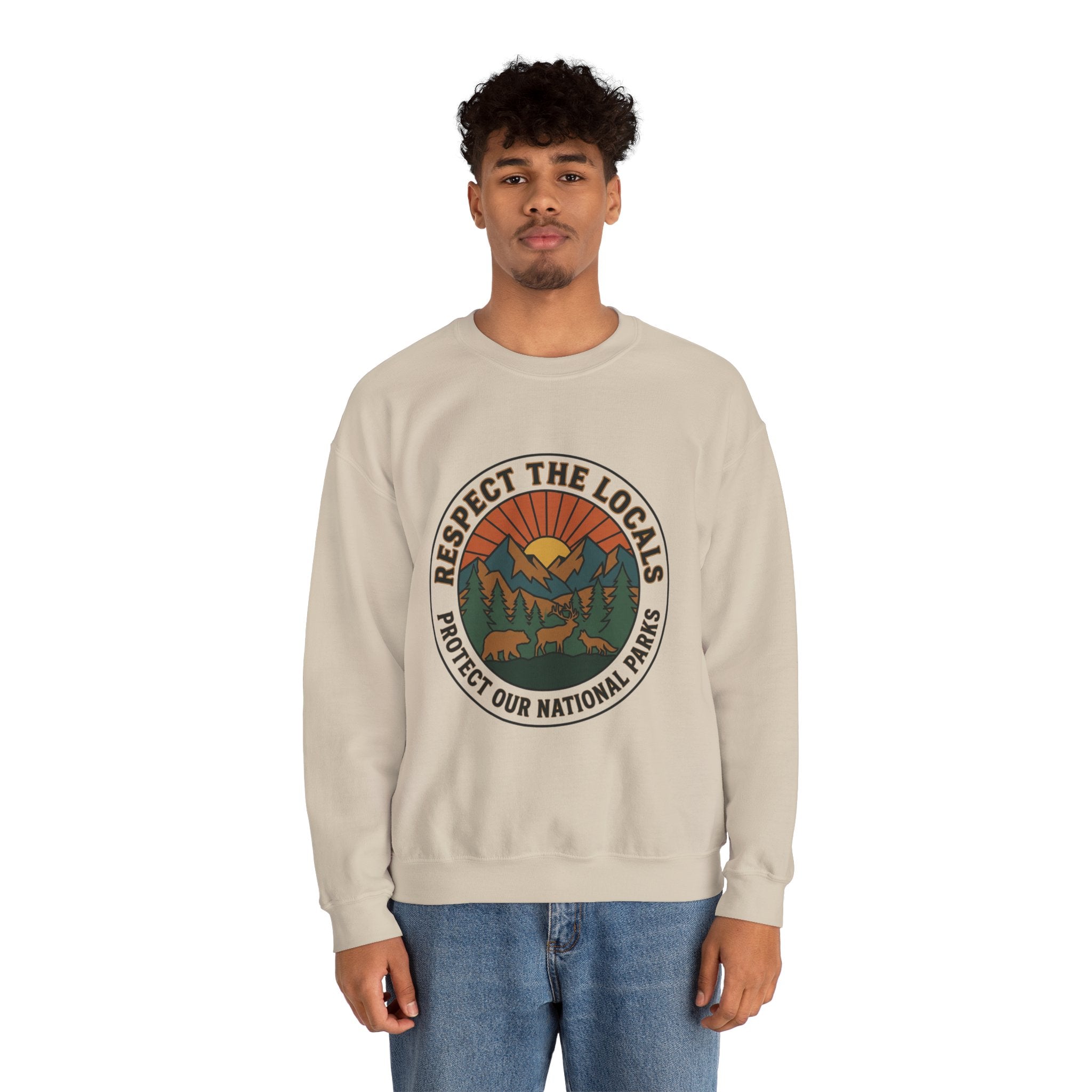 Respektiere die Einheimischen Patch Rundhals-Sweatshirt