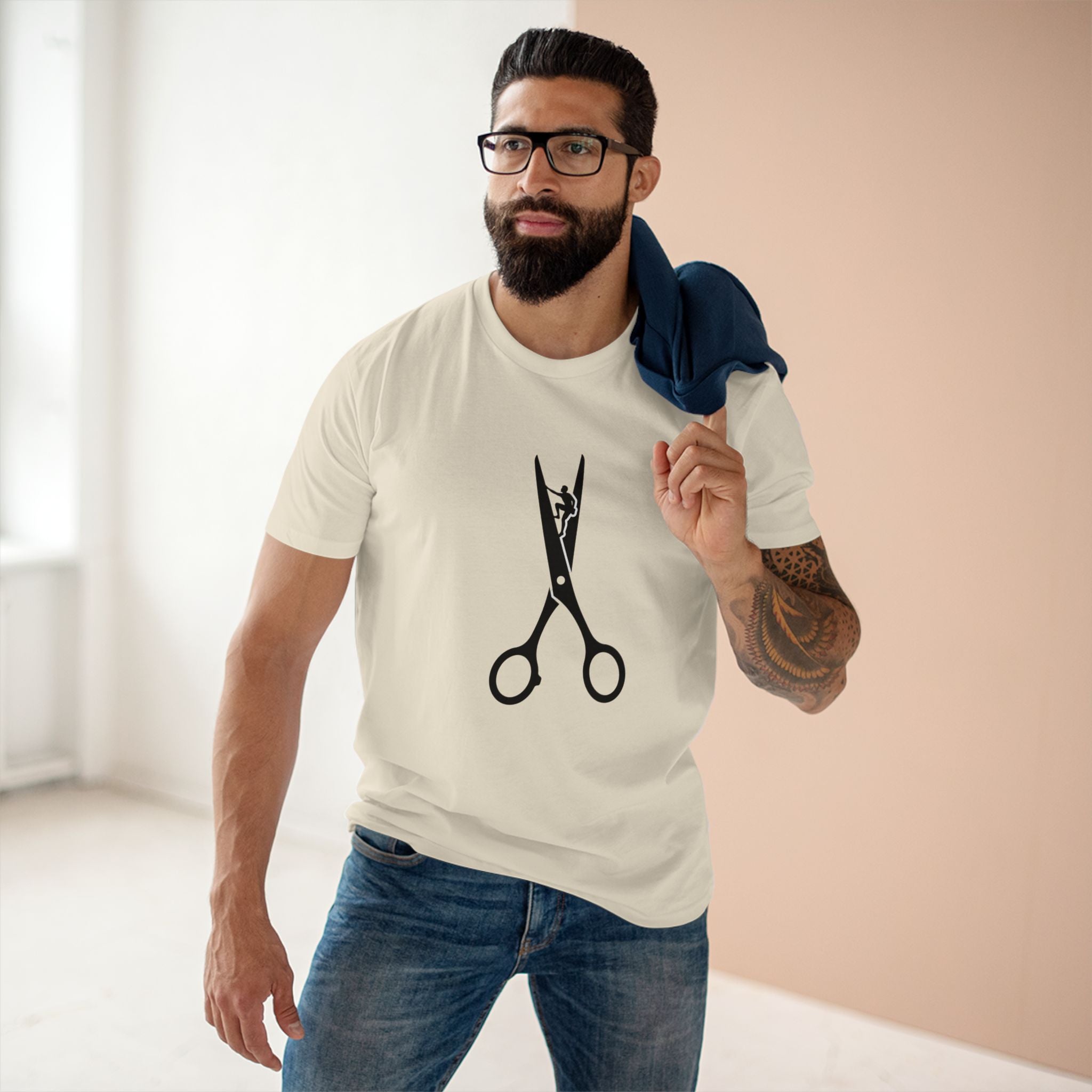 Scissors Graphic Tee — Barber & Stylist Haircut Shirt