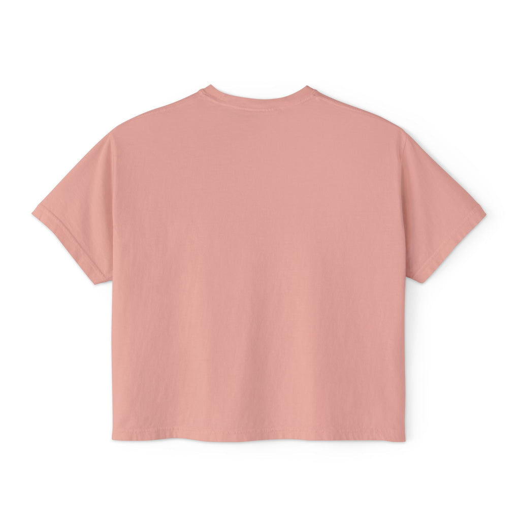 Minimal Pastel 'MOM' Cropped Women's T-Shirt