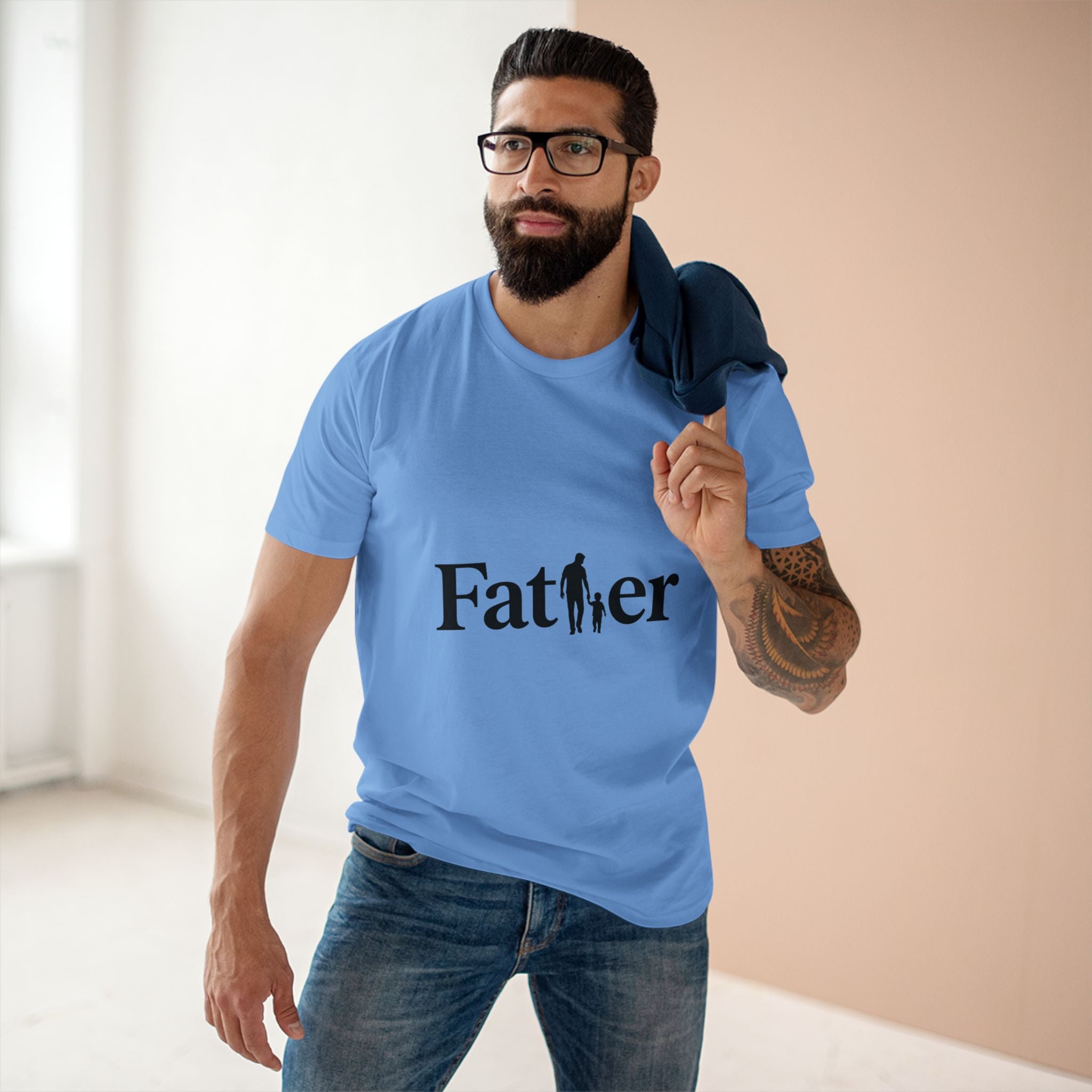Father Tee — Silhouette Dad & Child Graphic Shirt