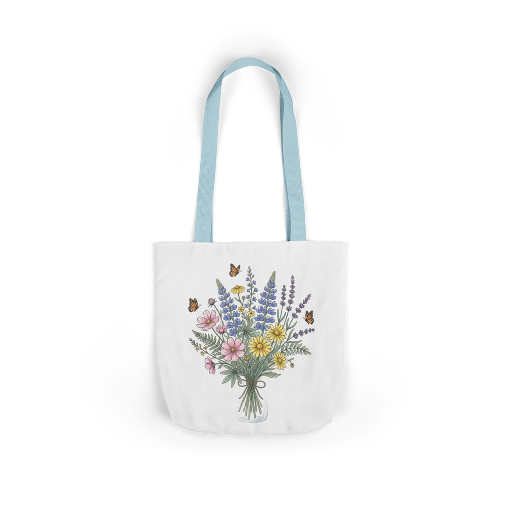 Canvas-Tasche mit Blumenstrauß