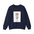 Daisy Birth Month Flower Sweatshirt | Botanical Watercolor, Personalized Name