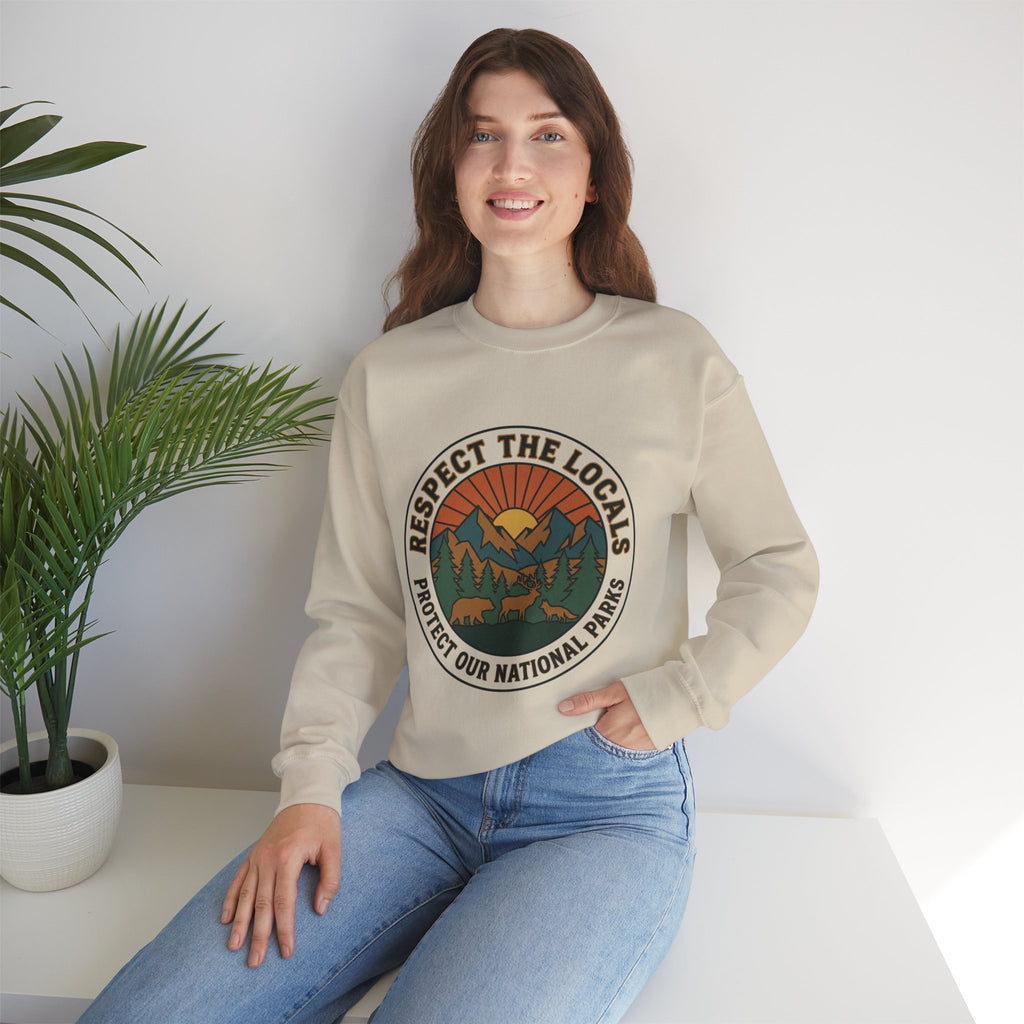 Respektiere die Einheimischen Patch Rundhals-Sweatshirt
