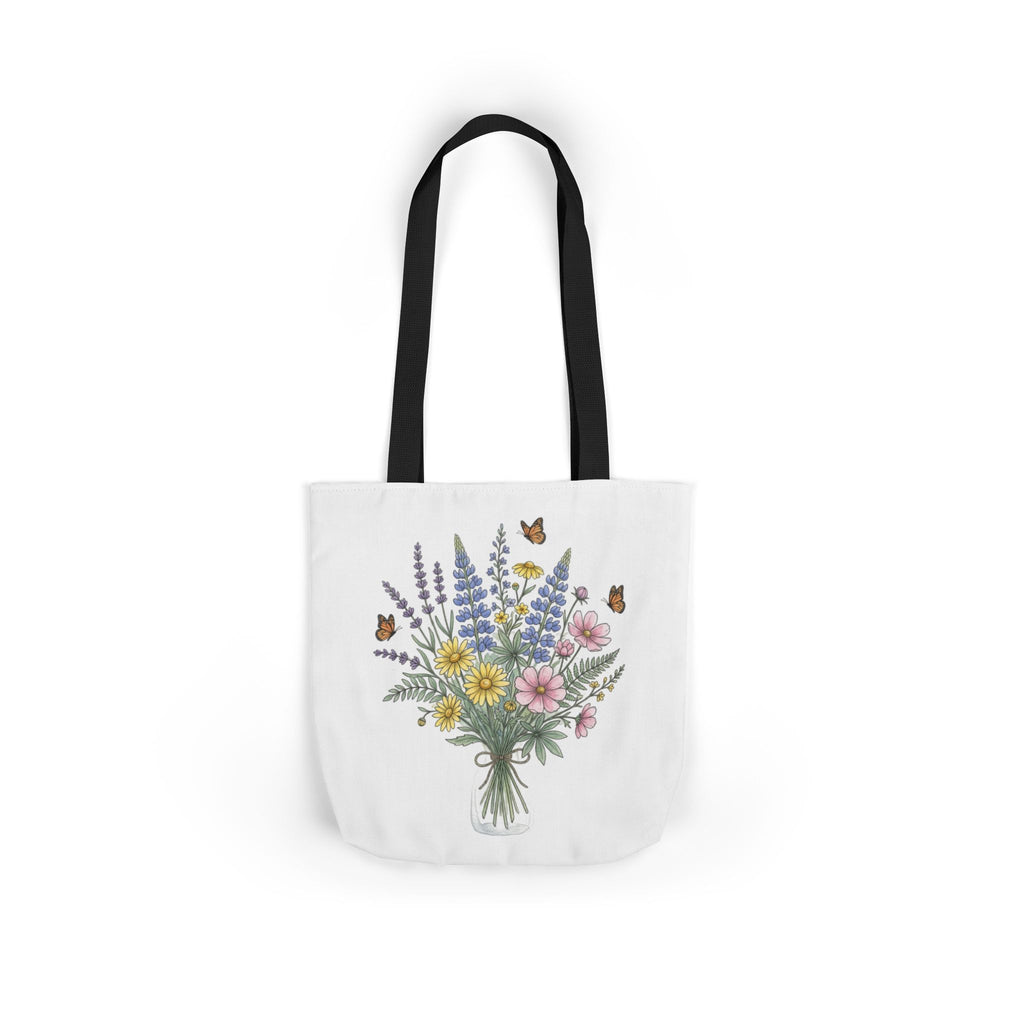 Canvas-Tasche mit Blumenstrauß
