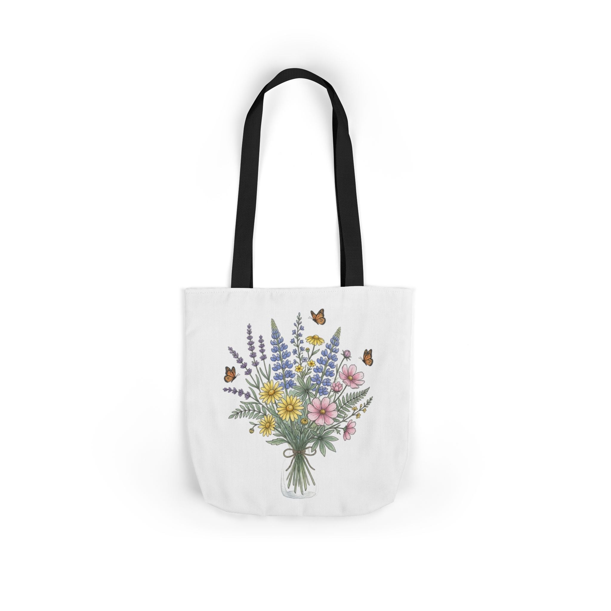 Canvas-Tasche mit Blumenstrauß
