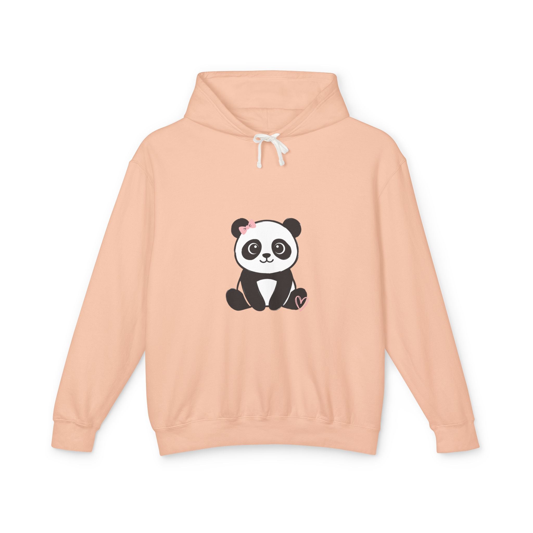 Panda Love Hoodie — Cute Sitting Panda Graphic Lightweight Pullover