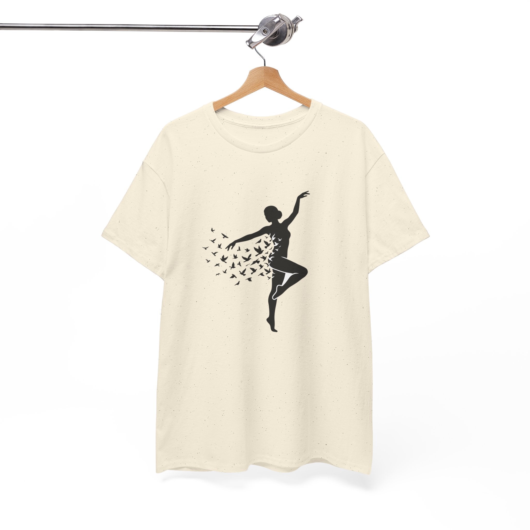 Ballerina Silhouette Tee — Dancer with Butterfly Motif