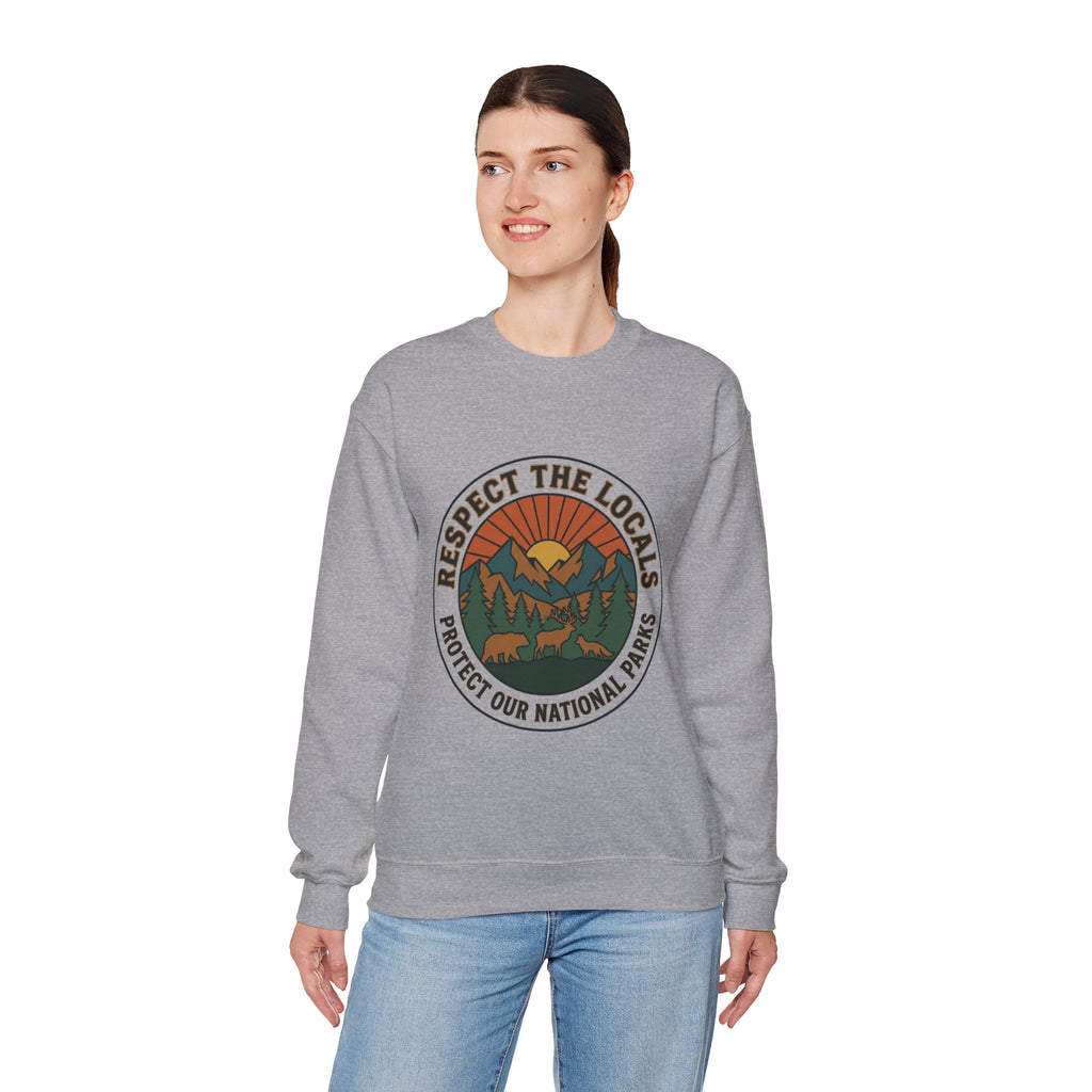 Respektiere die Einheimischen Patch Rundhals-Sweatshirt