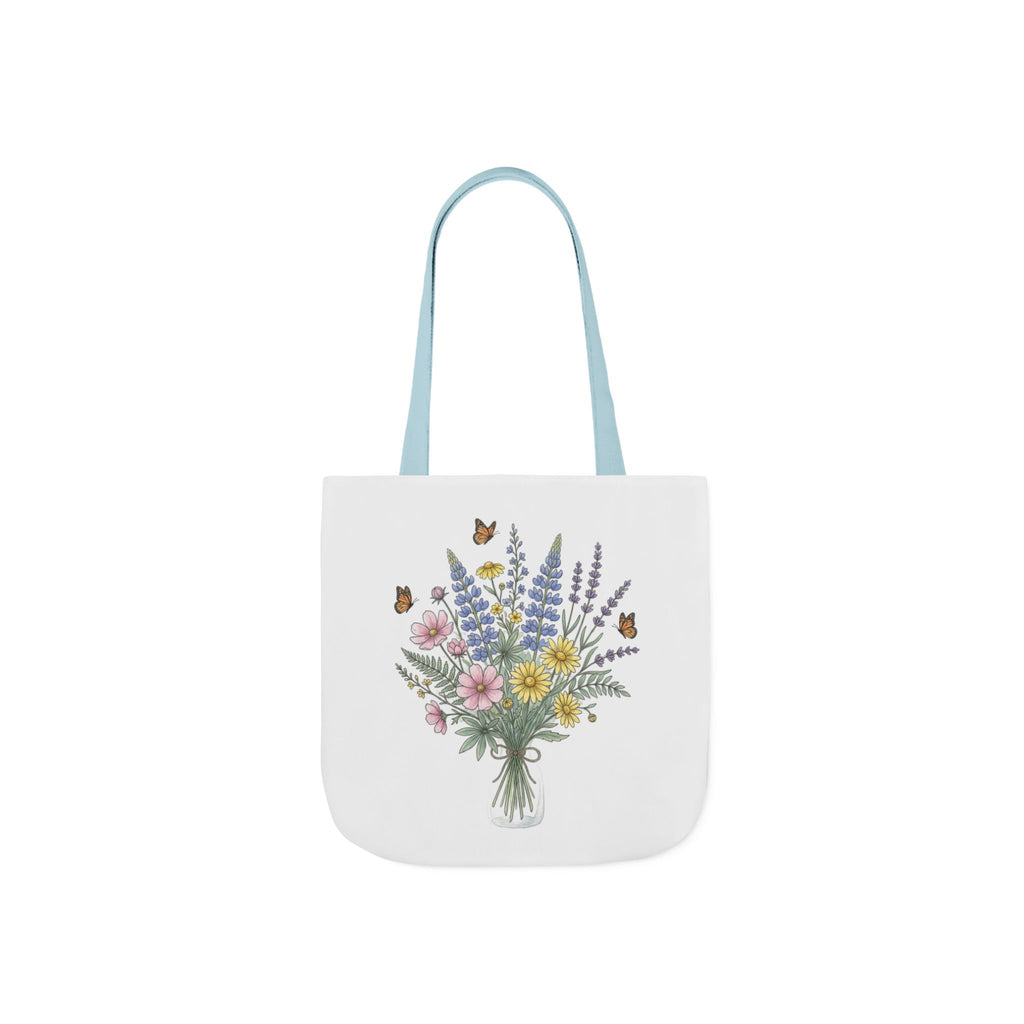 Canvas-Tasche mit Blumenstrauß