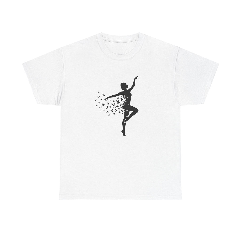 Ballerina Silhouette Tee — Dancer with Butterfly Motif